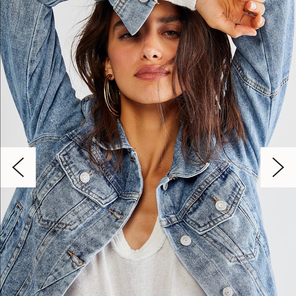 NEW WITH TAGS Free People Rumor Jean Jacket, size small